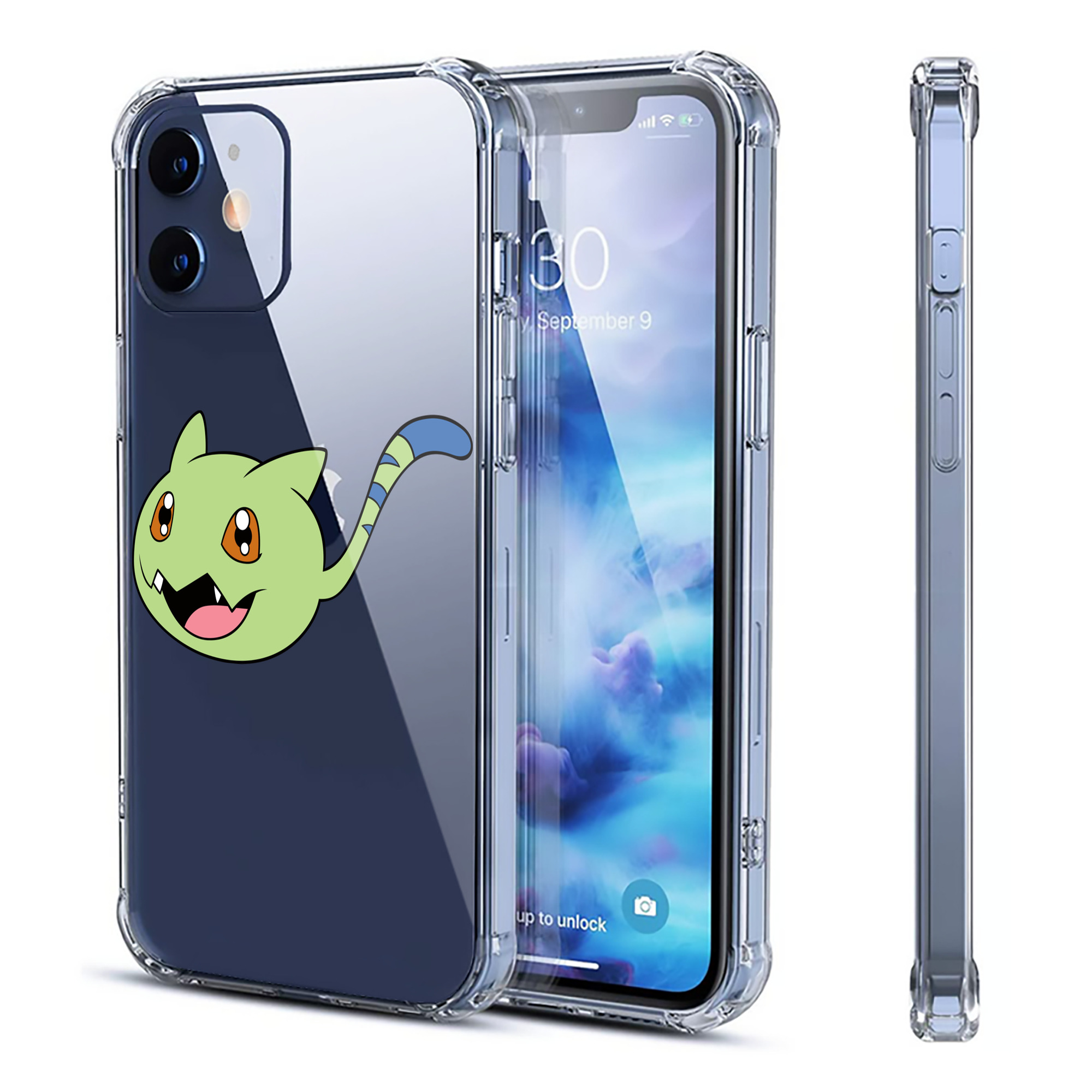 （画像用） Digimon デジタルモンスター/デジモン 【iPhone 12シリーズ対応】透明スマホケース（クリアソフトケース）